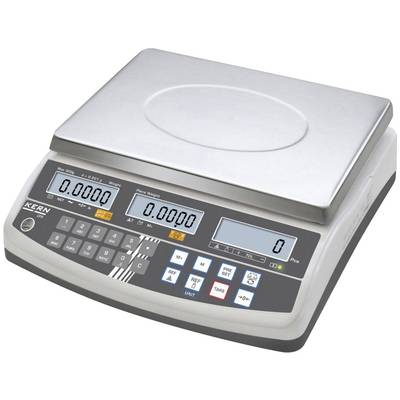 Kern CFS 30K0.5 Counting scales  Weight range 30 kg Readability 0.5 g mains-powered, rechargeable Silver 