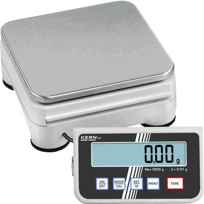 Kern PCD 10K0.1 Precision scales  Weight range 10 kg Readability 0.1 g mains-powered, battery-powered, rechargeable Silv