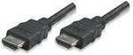 Manhattan High Speed HDMI Cable with Ethernet, HEC, ARC, 3D, 4K, HDMI Male to Male, Shielded, Black, 3 m (10 ft.)