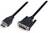 'An HDMI to DVI-D cable representing two different video connectors, suitable for connecting monitors or projectors.'