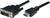 An adaptor cable with a DVI plug on the left and an HDMI plug on the right for connecting devices with different video connections.
