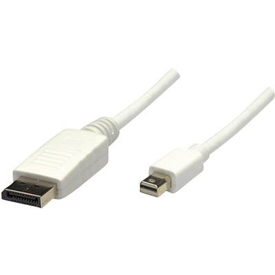 Manhattan Mini DisplayPort / DisplayPort Adapter cable Mini DisplayPort plug, DisplayPort plug 1.00 m White 324724-CG  D