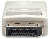 Close-up of a white adapter with an HDMI port.