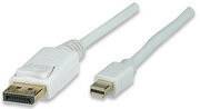 Manhattan Mini DisplayPort / DisplayPort Adapter cable Mini DisplayPort plug, DisplayPort plug 3.00 m White 324830-CG Di-3