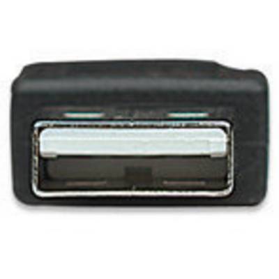 Close-up of a USB-A port on a black device.