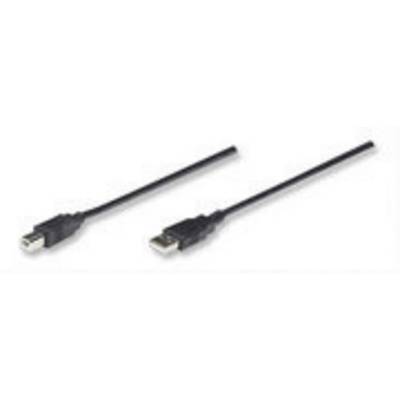 'Two black USB cables with plugs at each end on a white background.'