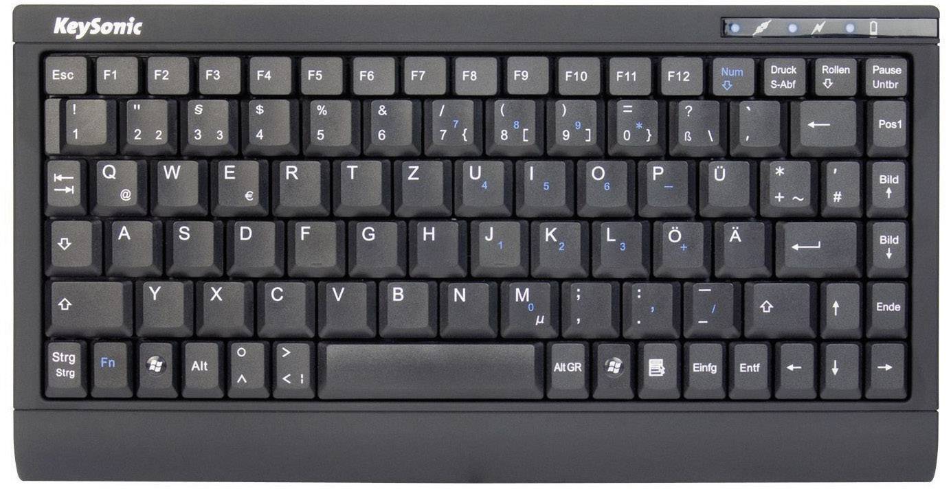 Keysonic ACK-595C+ USB Keyboard German, QWERTZ Black-0
