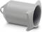 Grey plastic stopper, cylindrical with side handles, used for sealing pipes or openings.