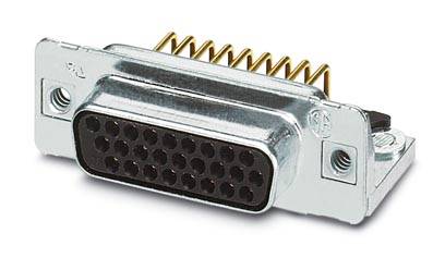 A metal plug with multiple pins, commonly used for computer connections.