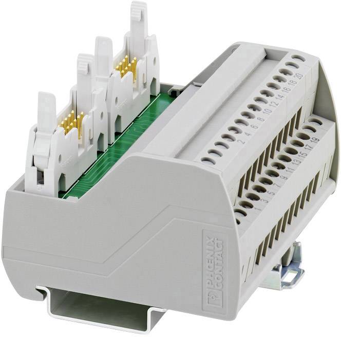 The image depicts an electrical connector with multiple terminal blocks, designed for industrial applications.