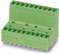 Green, rectangular multi-pin connector, suitable for electronic device and circuit interconnections.