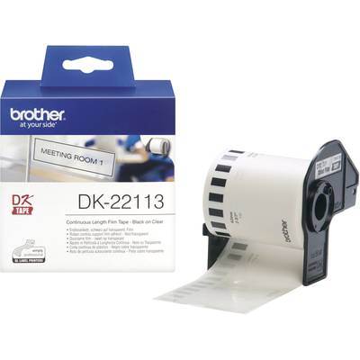 Brother Label roll 62 mm x 15.24 m Film Transparent 1 pc(s) Permanent adhesive DK22113 All-purpose labels