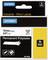 Packaging for a DYMO Label Tape, 19mm x 5.5m, Permanent Polyester, black on white. Suitable for industrial Rhino Labels.