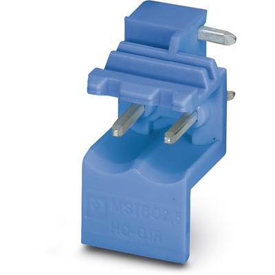 A blue plug connector with two metal terminals, suitable for electronic devices. On the side it reads 'MSTB 2.5/5 HC-611'.