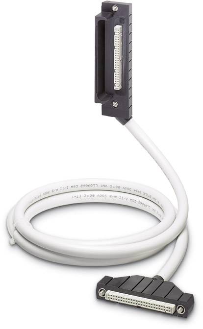 White flat ribbon cables with rectangular connectors at both ends. Suitable for data transmission in electronic devices.