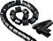 Black cable collection spiral and clip, ideal for cable management. The spiral is flexibly adaptable for different cable diameters.
