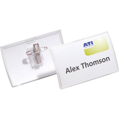 Durable 821119 Name badge CLICK FOLD 40x75mm  - 8211  Clamp  25 pc(s)