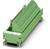 Green electronic plug-in module for wiring, with numbered terminals for industrial applications.