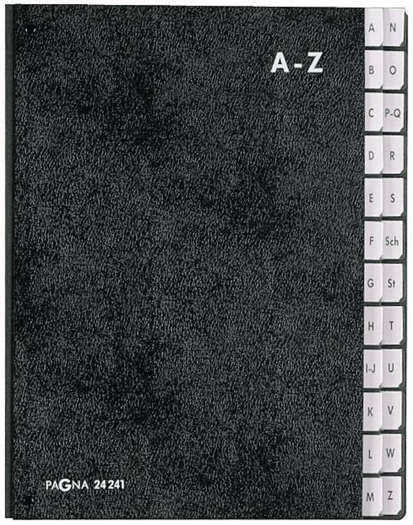 PAGNA Desk folder 24241-04 Pagna - Gliederungsordner - 24 Fächer - 24 Teile Rigid cardboard Black A4 No. of compartments: 24 A-Z