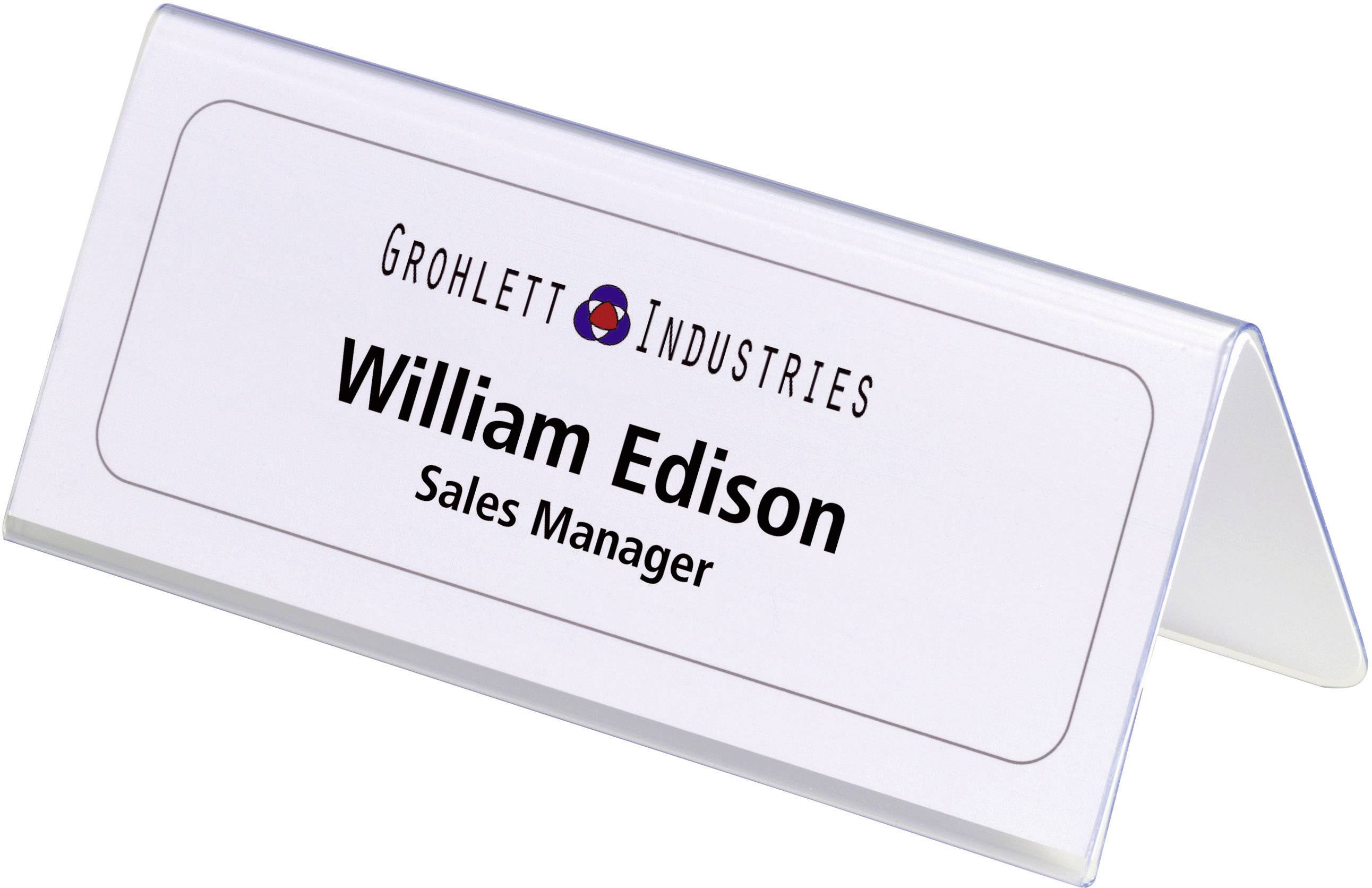 Durable 805019 Desk name plate Paper size=150 x 61/122 mm (W x H