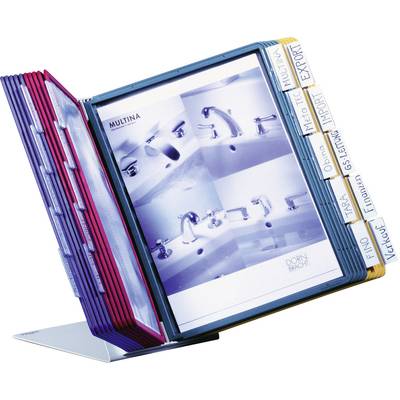 Durable Display board stand Sichttafelständer VARIO® TABLE 20 Dark blue, Yellow, Green, Red A4 No. of display boards 20