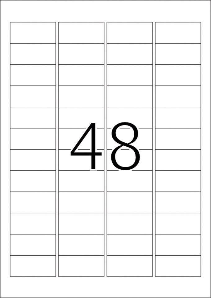 '48' is written in large text in the centre of a grid with empty fields.