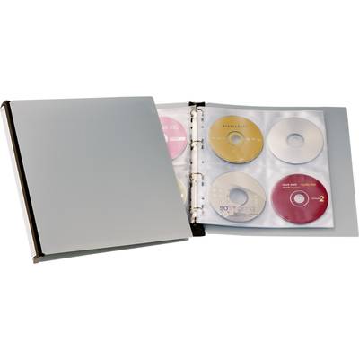 An open CD folder displays six different CDs in transparent cases.