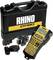 Dymo Rhino 5200 Label Maker in Yellow and Black with Accessories: Carry Case, Mains Adapter and Spare Parts. Ideal for Cable and Industrial Labelling.