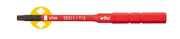 Wiha SlimBit electric VDE Star socket Interchangeable bit T 8 75 mm Compatible with Wiha Torque
