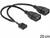 Dual USB cable, 20 cm long, with a 9-pin connector on one side and two USB ports on the other.