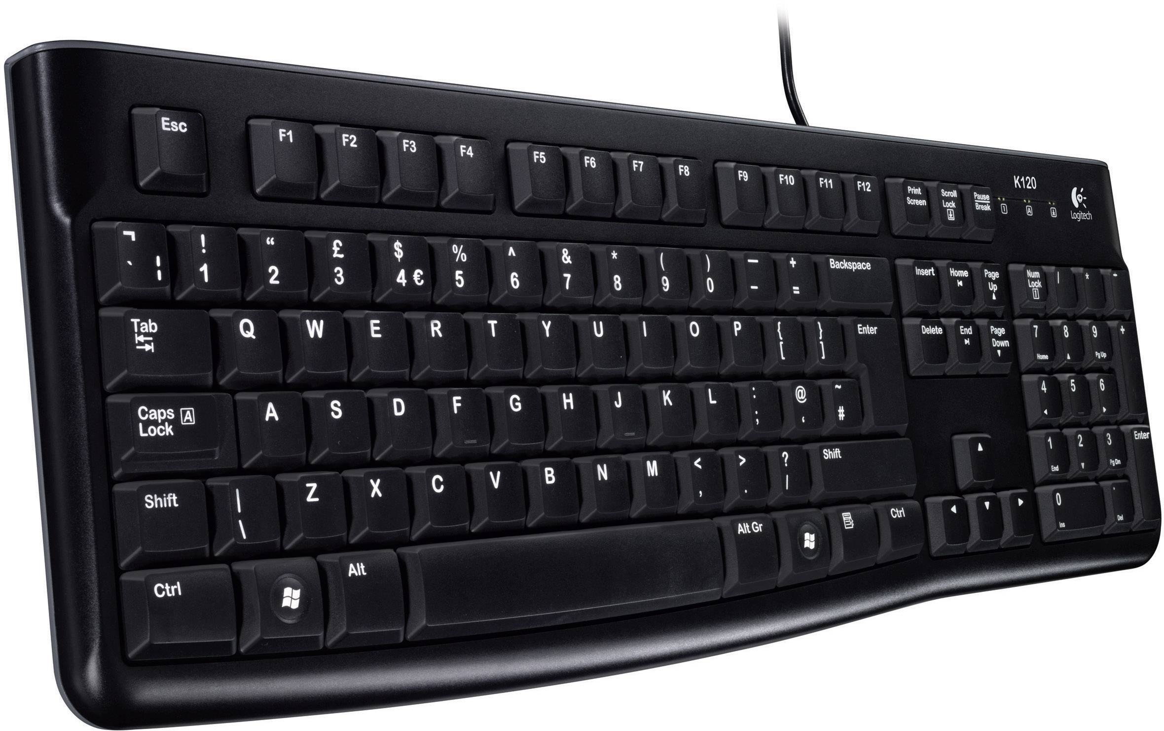 Logitech K120 USB Keyboard German, QWERTZ, | Conrad.com