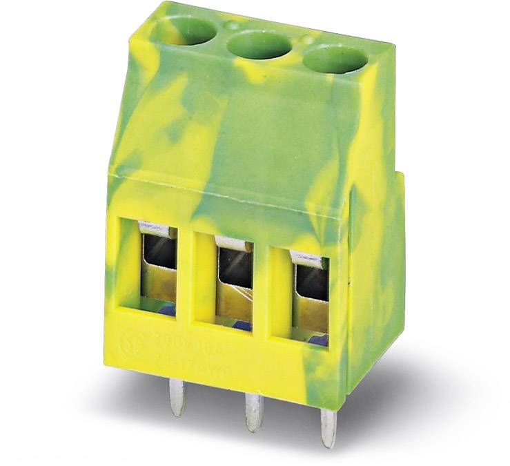 Phoenix Contact 1706471 Screw terminal 2.50 mm² Number of pins 2 Green, Yellow 50 pc(s)