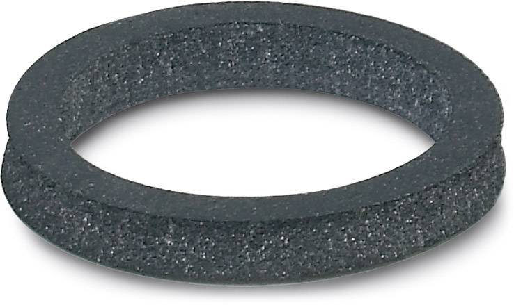 A black, round rubber sealing ring, shown against a white background.