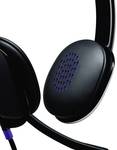 Logitech H540 PC On-ear headset Corded (1075100) Stereo Black Microphone noise cancelling