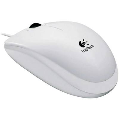 Logitech B100  Mouse USB   Optical White 3 Buttons 800 dpi 