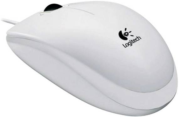 Logitech B100  Mouse USB   Optical White 3 Buttons 800 dpi