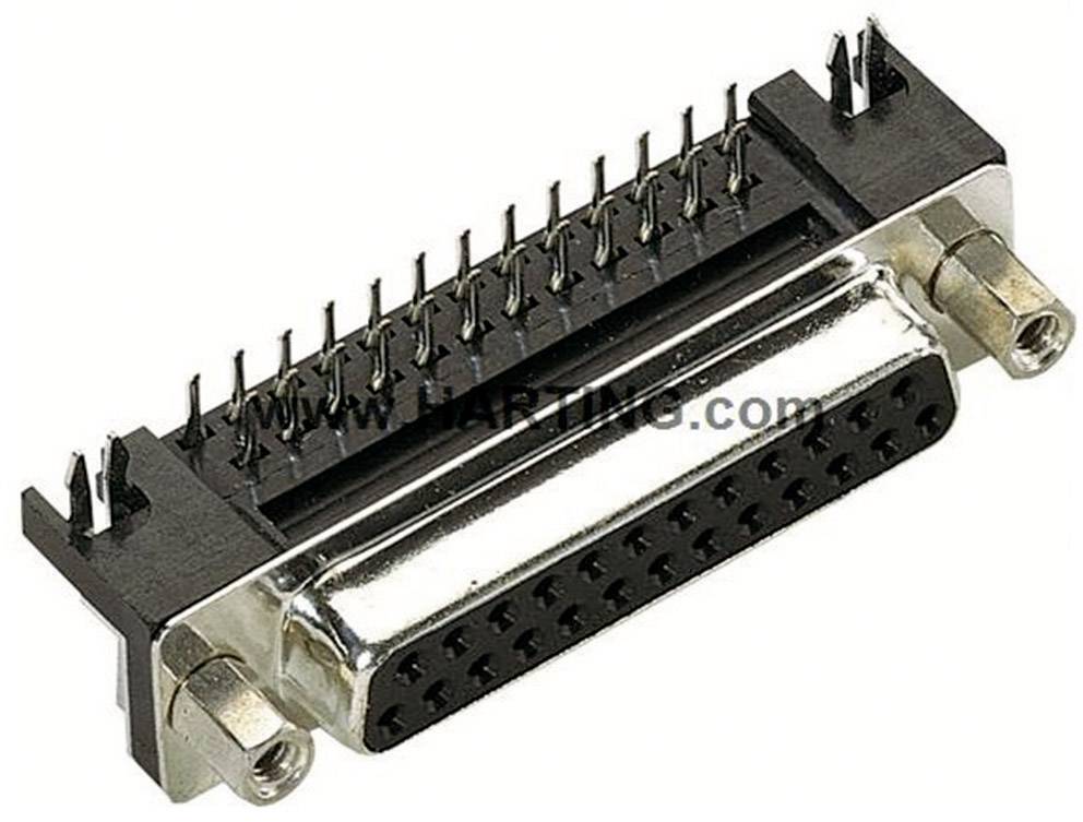 Multi-pin electrical plug with two screw terminals, commonly used for industrial connections.