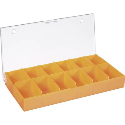 Hüfner Dübel Sortimentskasten  Assortment box (L x W x H) 194 x 101 x 31 mm No. of compartments: 12 fixed compartments  