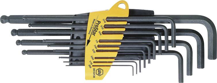 Wiha Allen Allen key set 0.05 inch, 1/16 inch, 5/64 inch, 3/32 inch, 7/64 inch, 1/8 inch, 9/64 inch, 5/32 inch, 3/16 inch, 7/32 inch, 1/4 inch, 5/16 inch, 3/8