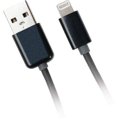  Apple iPad/iPhone/iPod Cable [1x USB 2.0 connector A - 1x Apple Dock lightning plug] 1.50 m Black