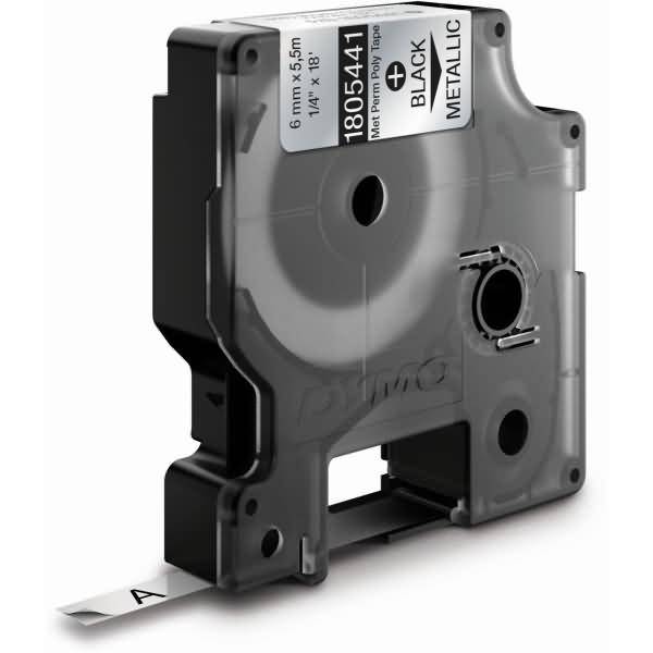 DYMO 1805441 Labelling tape Polyester Tape colour: Metallic Font colour: Black 6 mm 5.5 m-1