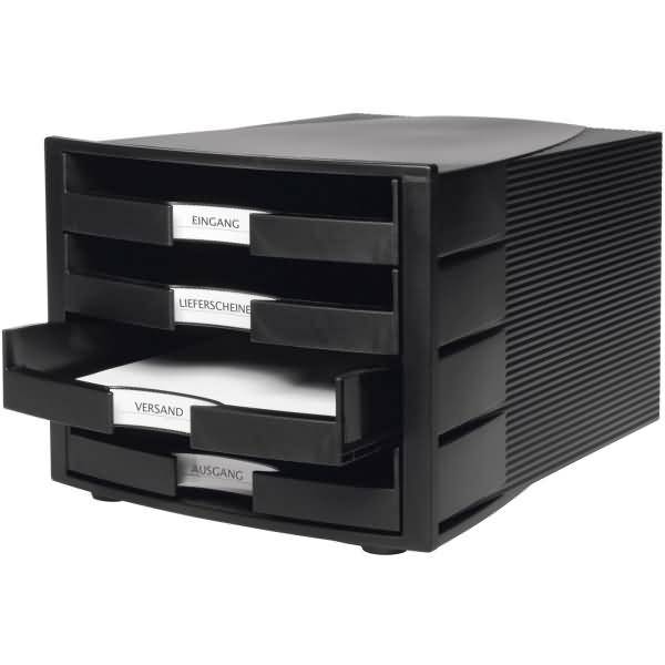 Han Impuls 1011 X 13 Desk Drawer Box Black A4 C4 No Of Drawers 4