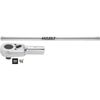 'HAZET' extension bar and ratchet head in metallic finish. Size 20 3/4 inches.