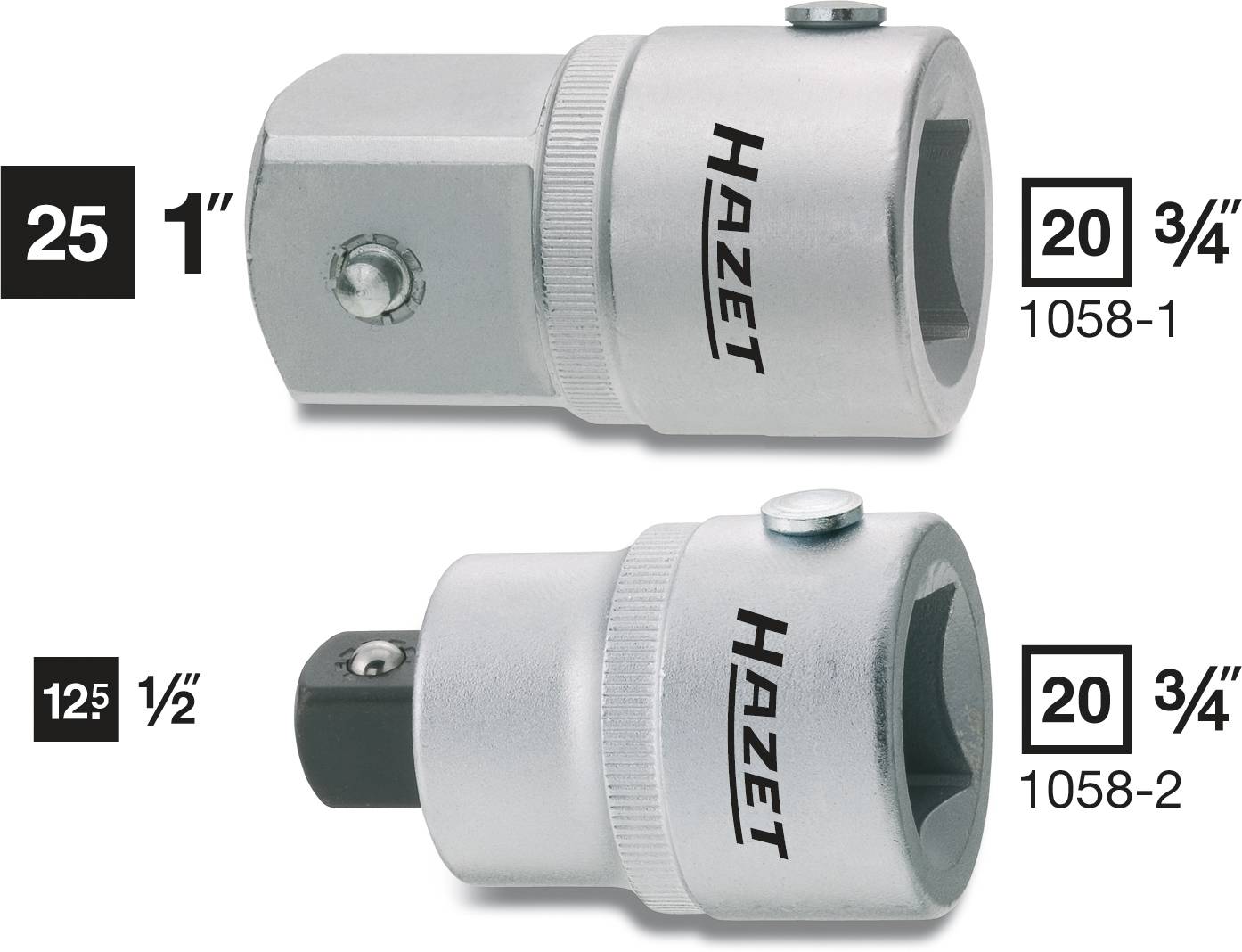 Hazet 1058-2 Adapter 3/4" drive to 1/2" drive 52.3mm 