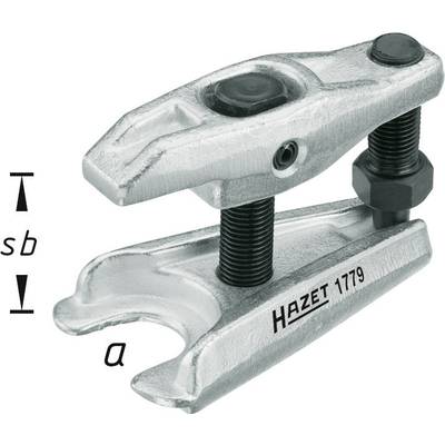 A puller tool with the inscription 'HAZET 1779'. Silver metal, rotatable screw for loosening parts in confined spaces.