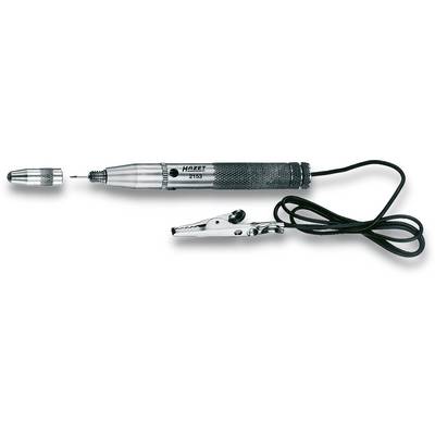 A metal testing device with a HAZET logo, equipped with an alligator clip, Type 2153, for checking electrical lines.