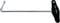 Long hexagonal Allen key with T-handle, made of black plastic and silver metal, suitable for tightening or loosening screws.