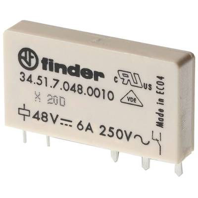 Finder 34.51.7.024.0010 PCB relay 24 V DC 6 A 1 change-over 1 pc(s) 