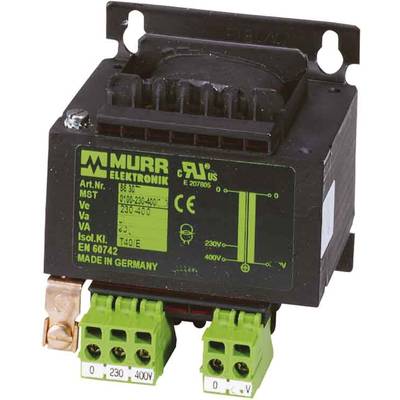 Murr Elektronik 86342 Safety transformer 1 x 230 V AC, 400 V AC 1 x 24 V AC 100 VA  