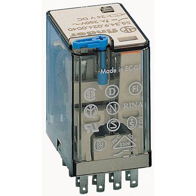 Finder 55.34.9.012.5090 Plug-in relay 12 V DC 7 A 4 change-overs 10 pc(s) 
